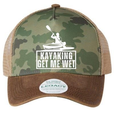 Kayaking Gets Me Wet Funny Kayaking Kayak Gift Legacy Tie Dye Trucker Hat