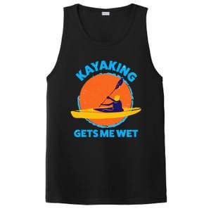 Kayaking Gets Me Wet Funny Halloween Christmas Kayaks Gift PosiCharge Competitor Tank