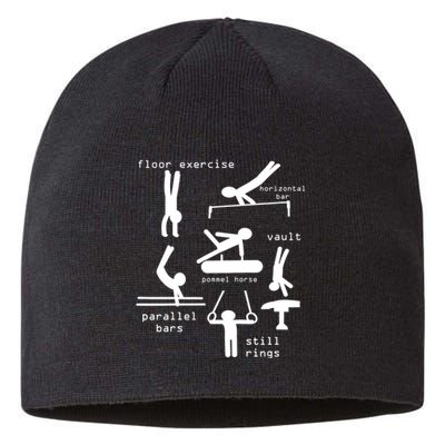 Kids Gipsytshirts: Men Gymnastics Events TShirt Youth Sustainable Beanie