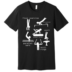 Kids Gipsytshirts: Men Gymnastics Events TShirt Youth Premium T-Shirt