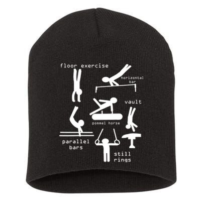 Kids Gipsytshirts: Men Gymnastics Events TShirt Youth Short Acrylic Beanie