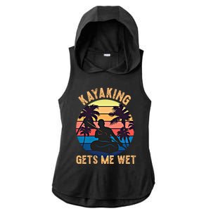 Kayaking Gets Me Wet Funny Halloween Christmas Kayaks Gift Ladies PosiCharge Tri-Blend Wicking Draft Hoodie Tank