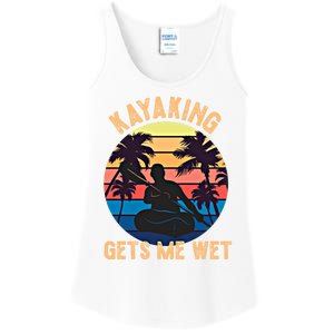 Kayaking Gets Me Wet Funny Halloween Christmas Kayaks Gift Ladies Essential Tank