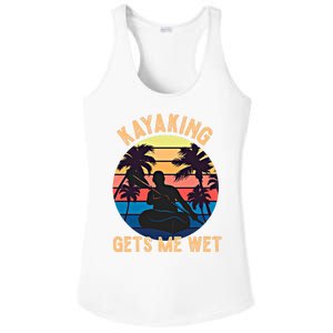 Kayaking Gets Me Wet Funny Halloween Christmas Kayaks Gift Ladies PosiCharge Competitor Racerback Tank