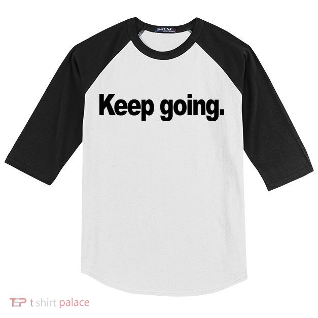Keep Going Motivation Kids Colorblock Raglan Jersey