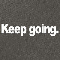Keep Going Motivation Cotton Canvas Backpack