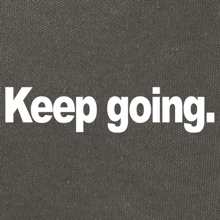 Keep Going Motivation Cotton Canvas Backpack