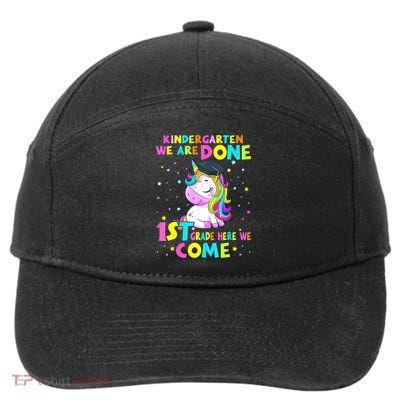 Kindergarten Graduation Magical Unicorn For Girls Graduate 7-Panel Snapback Hat