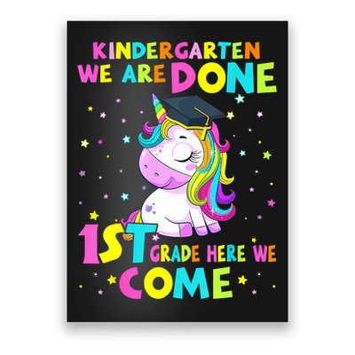 Kindergarten Graduation Magical Unicorn For Girls Graduate Poster
