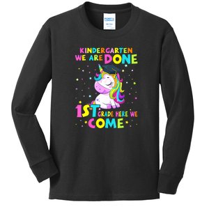 Kindergarten Graduation Magical Unicorn For Girls Graduate Kids Long Sleeve Shirt