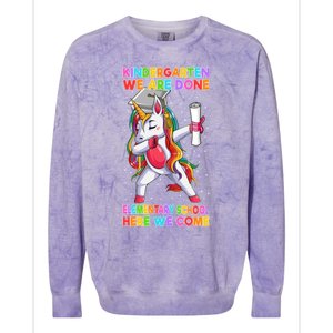 Kindergarten Graduation Magical Unicorn Gift Gift Colorblast Crewneck Sweatshirt