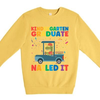 Kindergaten Graduate Nailed It 1St Grade Gift Premium Crewneck Sweatshirt