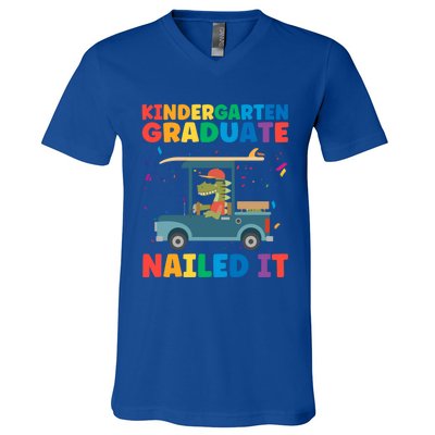 Kindergaten Graduate Nailed It 1St Grade Gift V-Neck T-Shirt