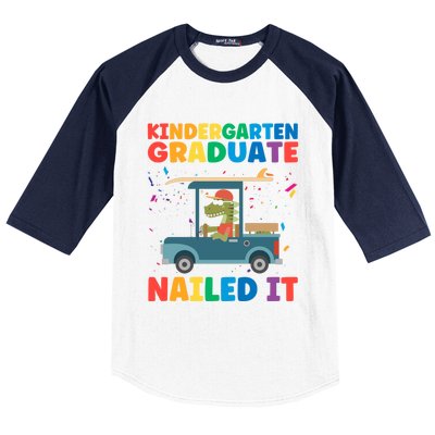 Kindergaten Graduate Nailed It 1St Grade Gift Baseball Sleeve Shirt