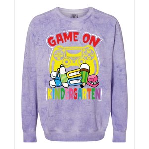 Kindergarten Game On Kindergarten Great Gift Colorblast Crewneck Sweatshirt