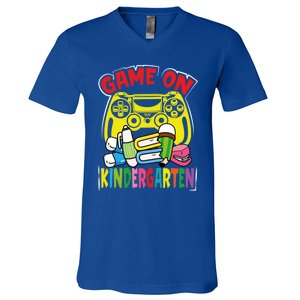 Kindergarten Game On Kindergarten Great Gift V-Neck T-Shirt