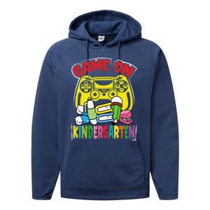 Kindergarten Game On Kindergarten Great Gift Performance Fleece Hoodie