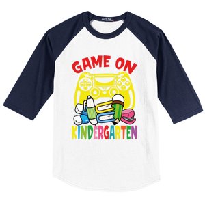 Kindergarten Game On Kindergarten Great Gift Baseball Sleeve Shirt