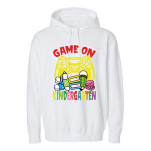 Kindergarten Game On Kindergarten Great Gift Garment-Dyed Fleece Hoodie