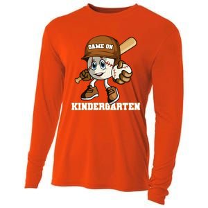 Kindergarten Game On Baseball Back To School Gift Cooling Performance Long Sleeve Crew