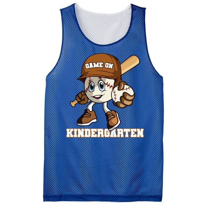 Kindergarten Game On Baseball Back To School Gift Mesh Reversible Basketball Jersey Tank