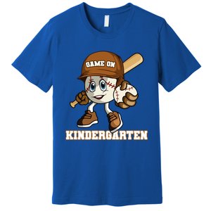 Kindergarten Game On Baseball Back To School Gift Premium T-Shirt