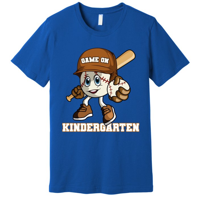 Kindergarten Game On Baseball Back To School Gift Premium T-Shirt