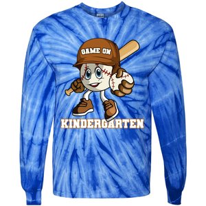 Kindergarten Game On Baseball Back To School Gift Tie-Dye Long Sleeve Shirt