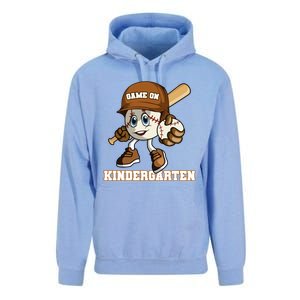 Kindergarten Game On Baseball Back To School Gift Unisex Surf Hoodie