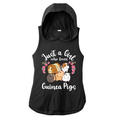 Kids Guinea Pig Just A Girl Who Loves Guinea Pigs Ladies PosiCharge Tri-Blend Wicking Draft Hoodie Tank