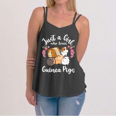 Kids Guinea Pig Just A Girl Who Loves Guinea Pigs Women's Strappy Tank