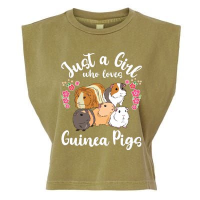 Kids Guinea Pig Just A Girl Who Loves Guinea Pigs Garment-Dyed Women's Muscle Tee