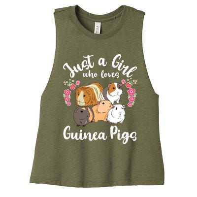 Kids Guinea Pig Just A Girl Who Loves Guinea Pigs Women's Racerback Cropped Tank