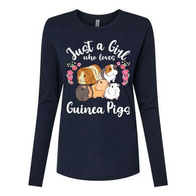 Kids Guinea Pig Just A Girl Who Loves Guinea Pigs Womens Cotton Relaxed Long Sleeve T-Shirt