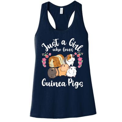 Kids Guinea Pig Just A Girl Who Loves Guinea Pigs Women's Racerback Tank