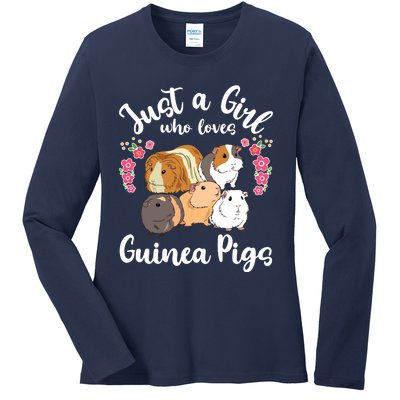 Kids Guinea Pig Just A Girl Who Loves Guinea Pigs Ladies Long Sleeve Shirt