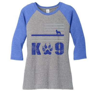 Kcute Gift9 Police Officer Leo Law Enforcement Women's Tri-Blend 3/4-Sleeve Raglan Shirt