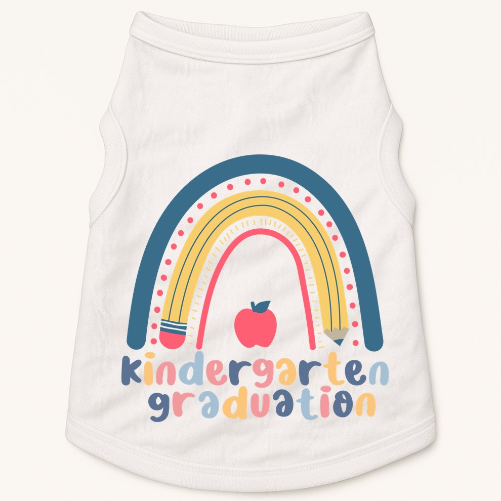 Kindergarten Graduation Rainbow Cute Doggie Tank