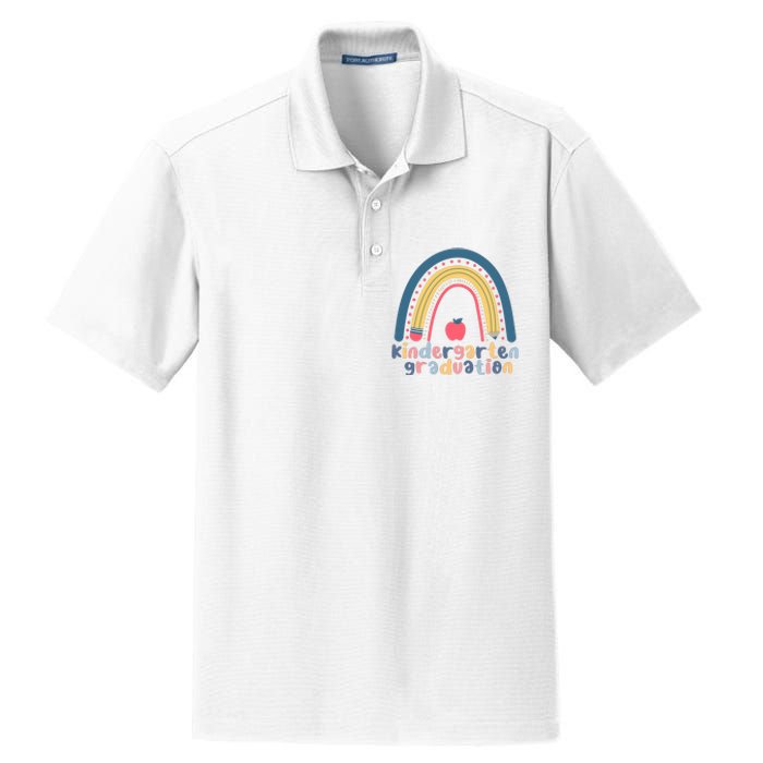 Kindergarten Graduation Rainbow Cute Dry Zone Grid Polo