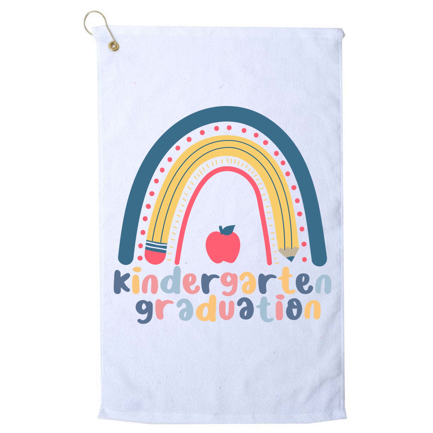 Kindergarten Graduation Rainbow Cute Golf Towel