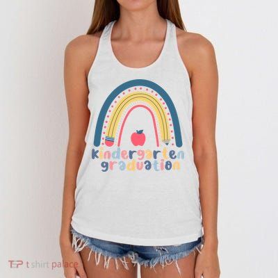 Kindergarten Graduation Rainbow Cute Women's Knotted Racerback Tank