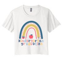 Kindergarten Graduation Rainbow Cute Women's Crop Top Tee