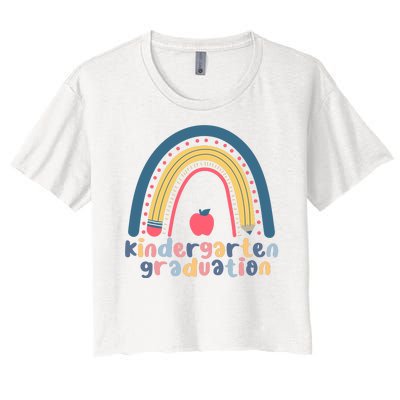 Kindergarten Graduation Rainbow Cute Women's Crop Top Tee