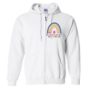 Kindergarten Graduation Rainbow Cute Full Zip Hoodie