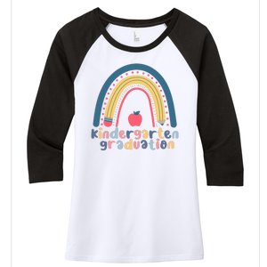 Kindergarten Graduation Rainbow Cute Women's Tri-Blend 3/4-Sleeve Raglan Shirt