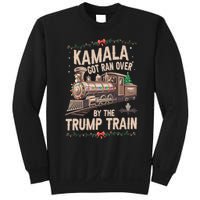 Kamala Got Ran Over By The Trump Train Christmas Holiday Xmas Sweatshirt