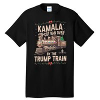 Kamala Got Ran Over By The Trump Train Christmas Holiday Xmas Tall T-Shirt