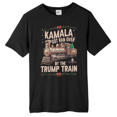 Kamala Got Ran Over By The Trump Train Christmas Holiday Xmas Tall Fusion ChromaSoft Performance T-Shirt