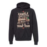 Kamala Got Ran Over By The Trump Train Christmas Holiday Xmas Premium Hoodie