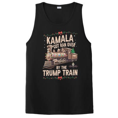 Kamala Got Ran Over By The Trump Train Christmas Holiday Xmas PosiCharge Competitor Tank